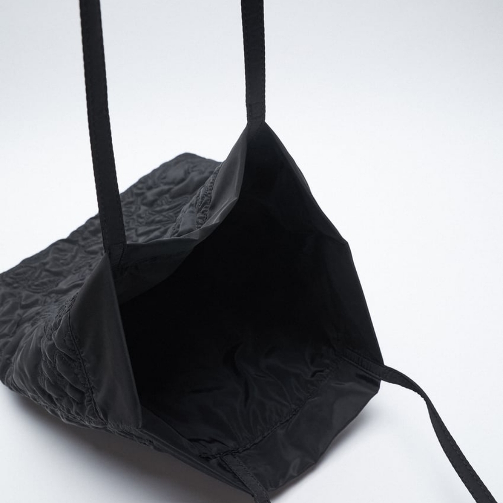Reversible black tote bag - Picture 3 of 4